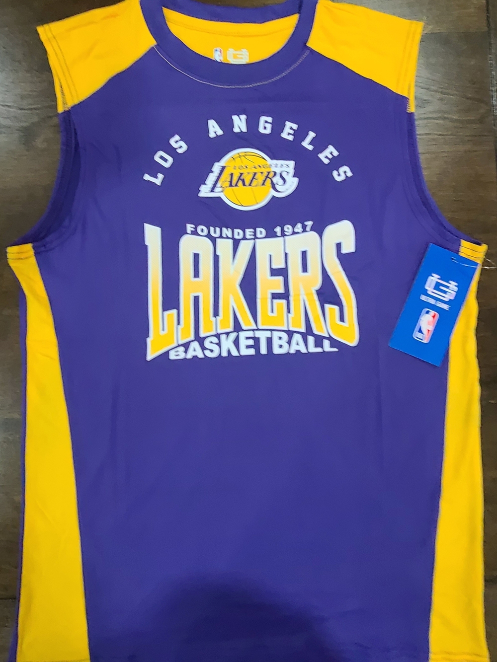 Ultra Game Official Licensed Los Angeles Lakers Training Muscle Shirt Unisex S